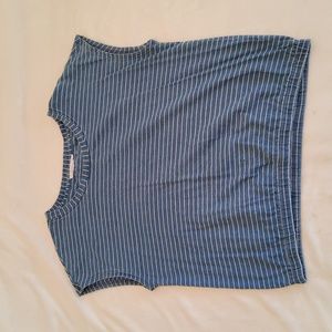 Jane + Delancey Cap Sleeve Strped Top Womens L